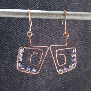 Square spiral earrings.
